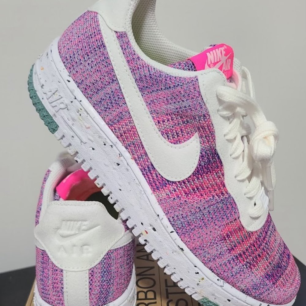 Nike Womens Air Force 1 Crater Flyknit 'Fuchsia Glow'